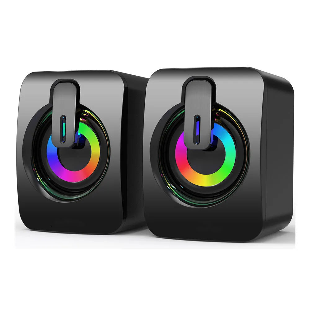 USB mini multimedia speaker pair, wired plastic shell, black A2 VIP version, 2 channel, 60Hz-15KHz