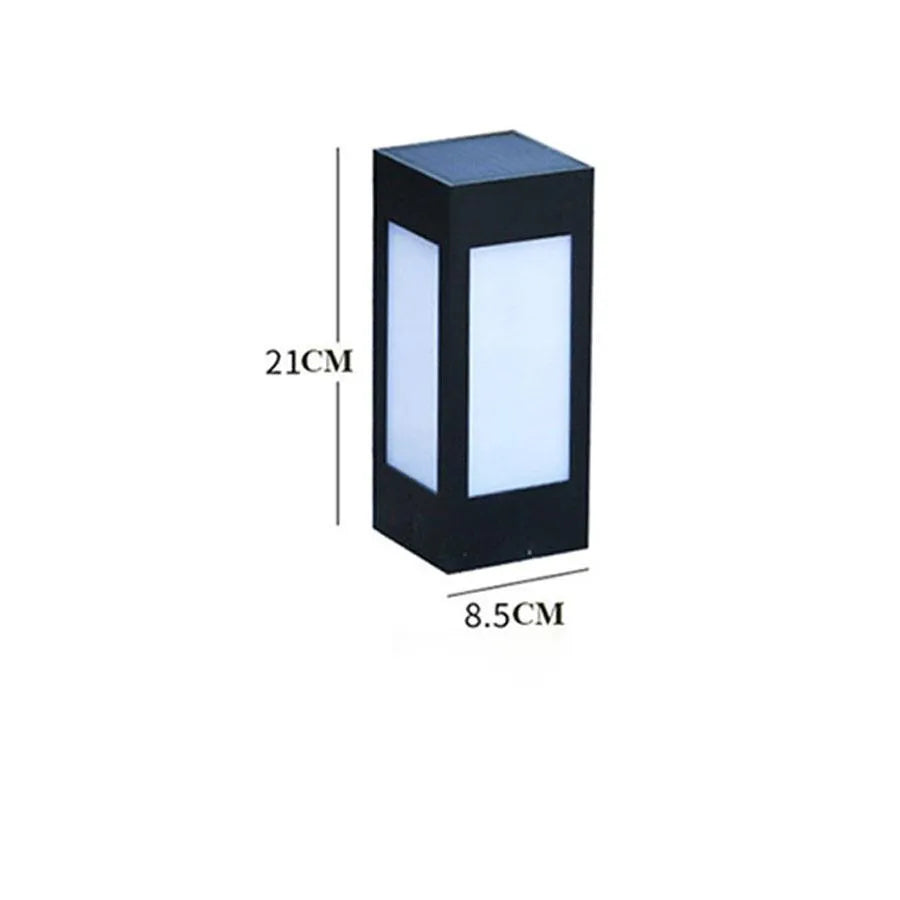 Waterproof solar-powered garden light with LED, suitable for outdoor wall or lawn installation