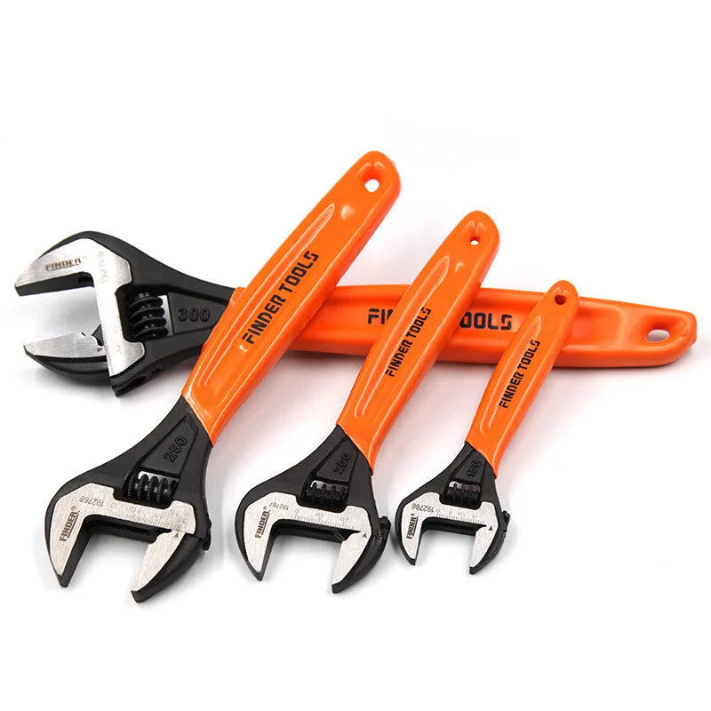 Manual multi-function wrench, 300 mm long, 36 mm maximum opening, blackened surface, orange handle, metric tool