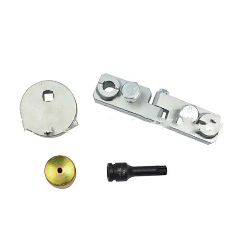 Volvo and Land Rover 3.0 3.2L engine timing tool kit with eight carbon steel pieces for cylinder head alignment.