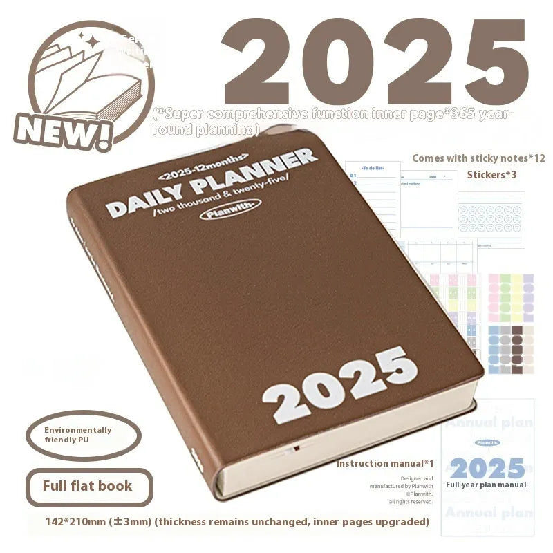 Waterproof notebook with PU cover for postgraduate entrance exam clock-in records in multiple colours