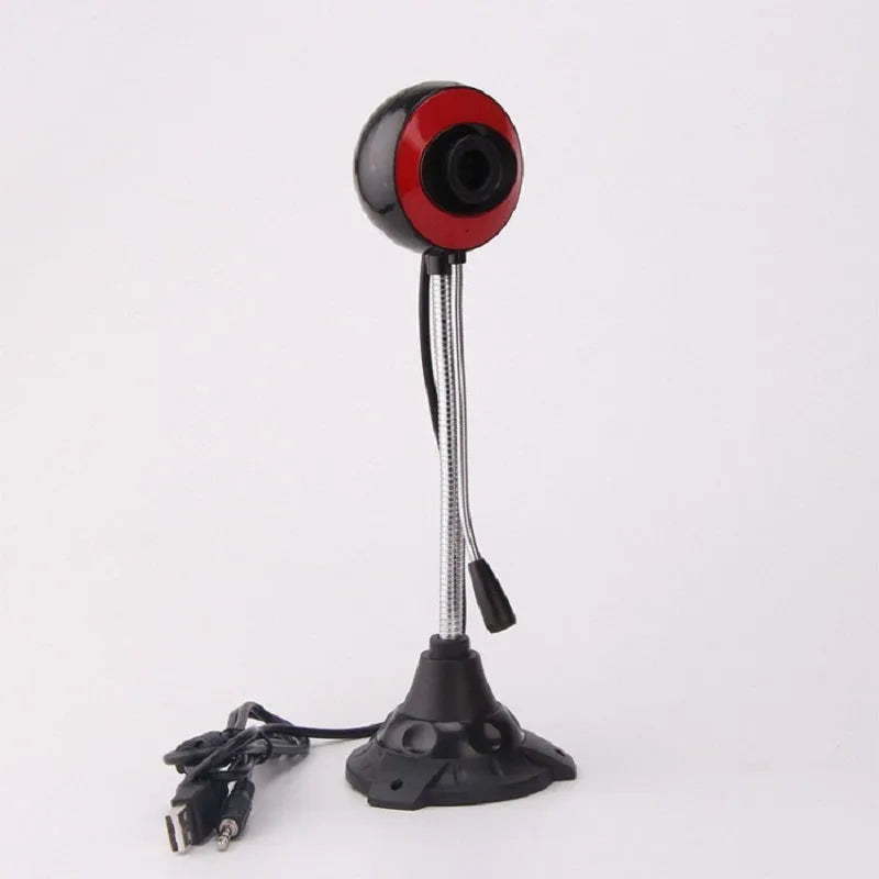 Desktop USB camera with built-in microphone, plastic housing, blue black colour