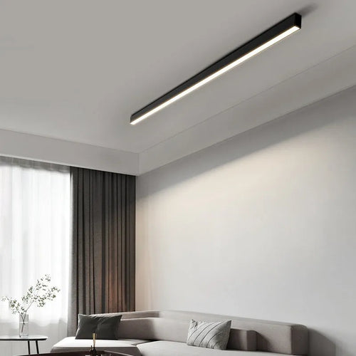 Rectangular aluminium ceiling lamp 53.6cm 20W in moon white finish for living room lighting