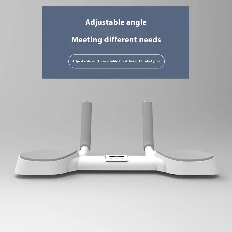 White household flat support trainer made from alloy aluminium tube and ABS plastic components.