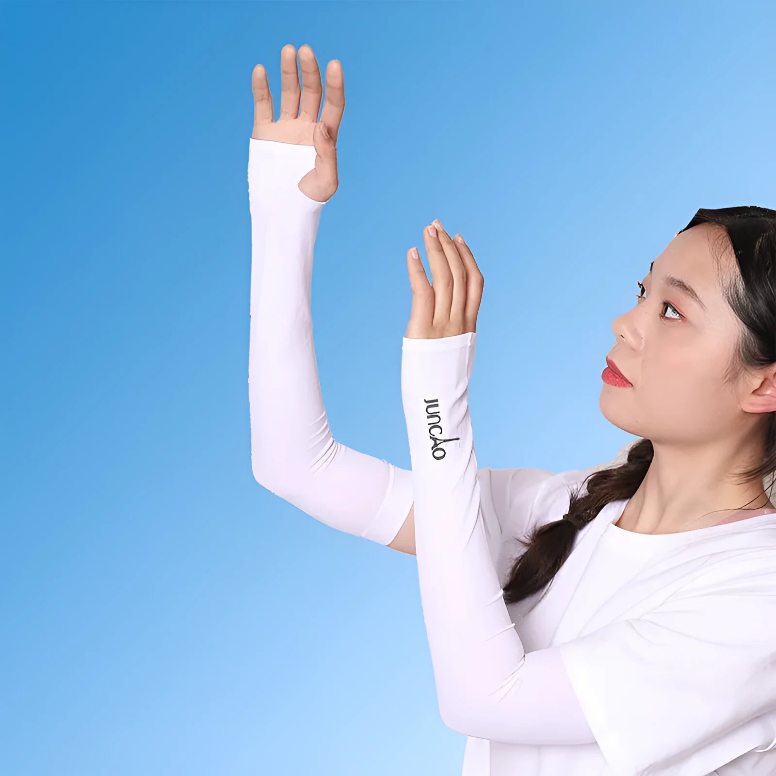 Unisex open-finger driving sun protection sleeves in five colour options