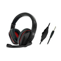 Black wired gaming headset with a 6.3mm straight plug and 40mm speakers for PC