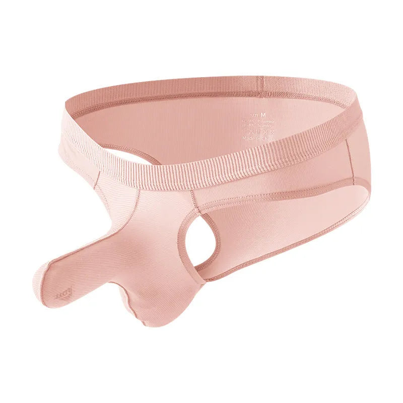 Men's low waist Ice Silk briefs underwear in multiple colour options showing front view