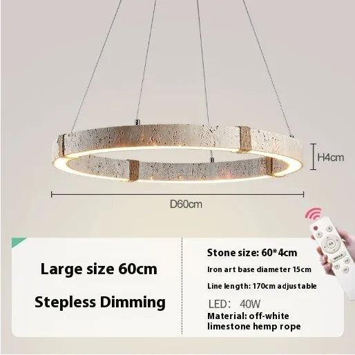 Retro chandelier mid-ancient style with silent wind design in 60cm diameter for bedroom or tea room