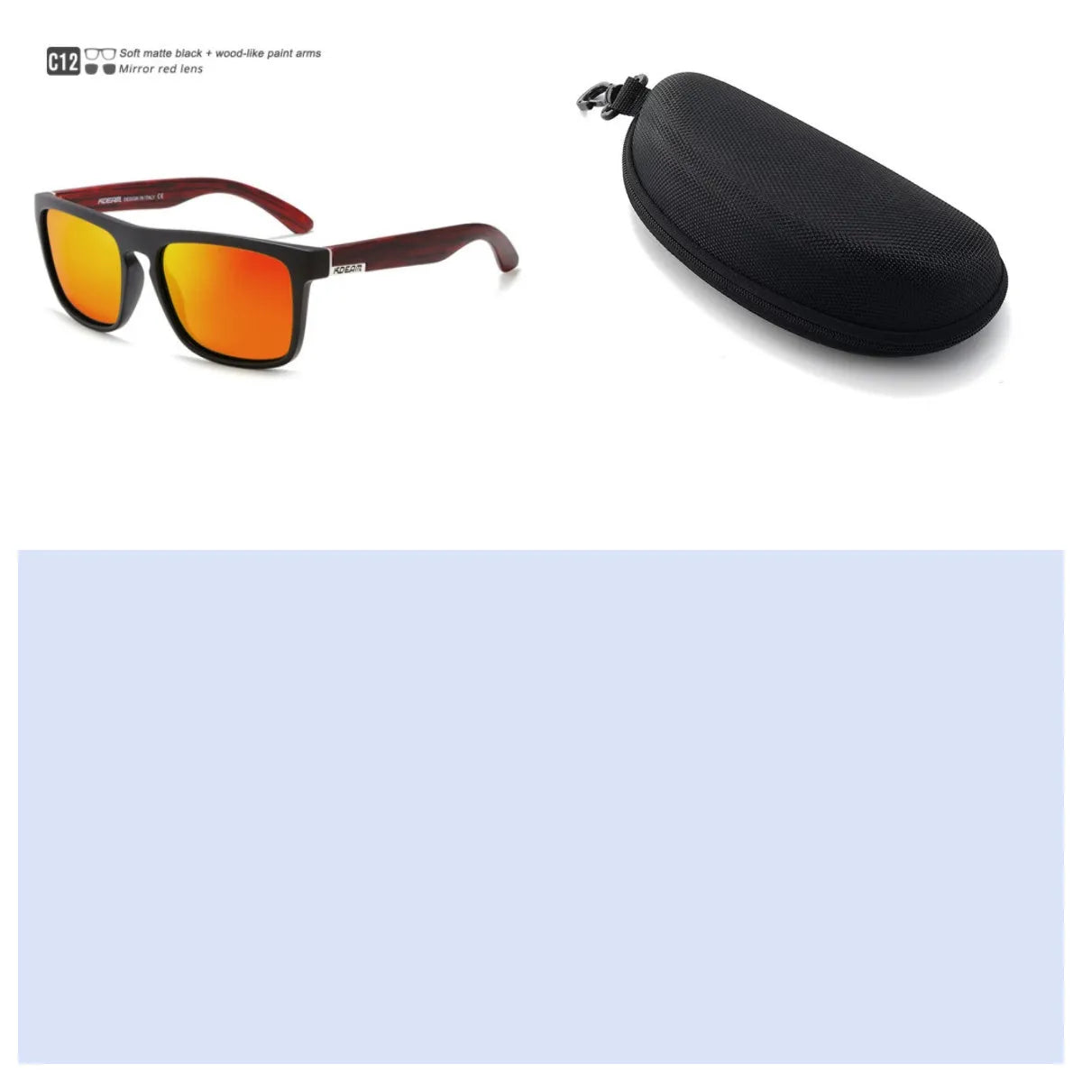 Men's polarized sports driving sunglasses with full frame, UV400 protection, and multiple colour options
