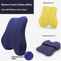 Grey lumbar support cushion for office chairs measuring 40x40x8cm with polyester fibre filling