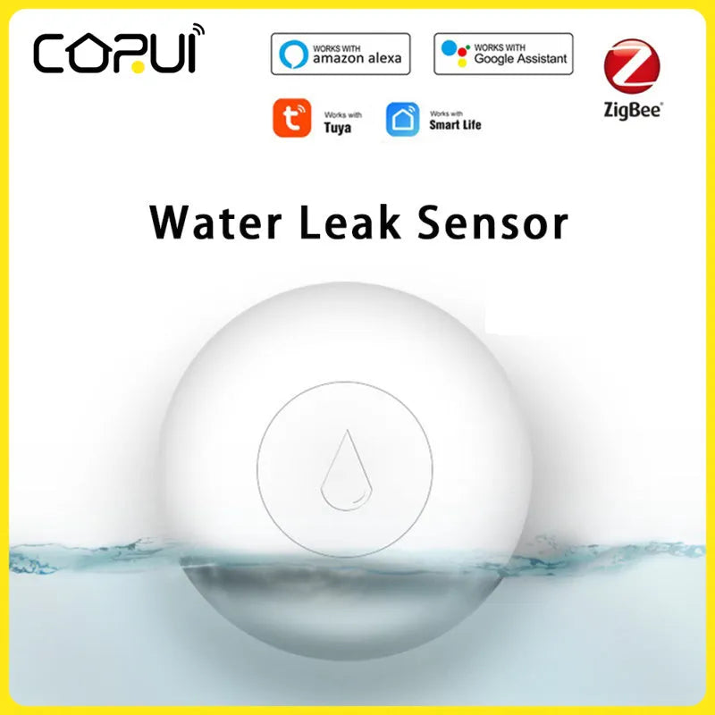 Zigbee wireless water sensor with compact PC casing for smart home flood detection