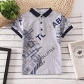 Children's short sleeve cotton polo shirt in solid red colour with lapel collar.