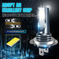 Pair of aluminium LED fog light bulbs for cars with H7 9005 H11 connectors, showing 12 SMD chips.