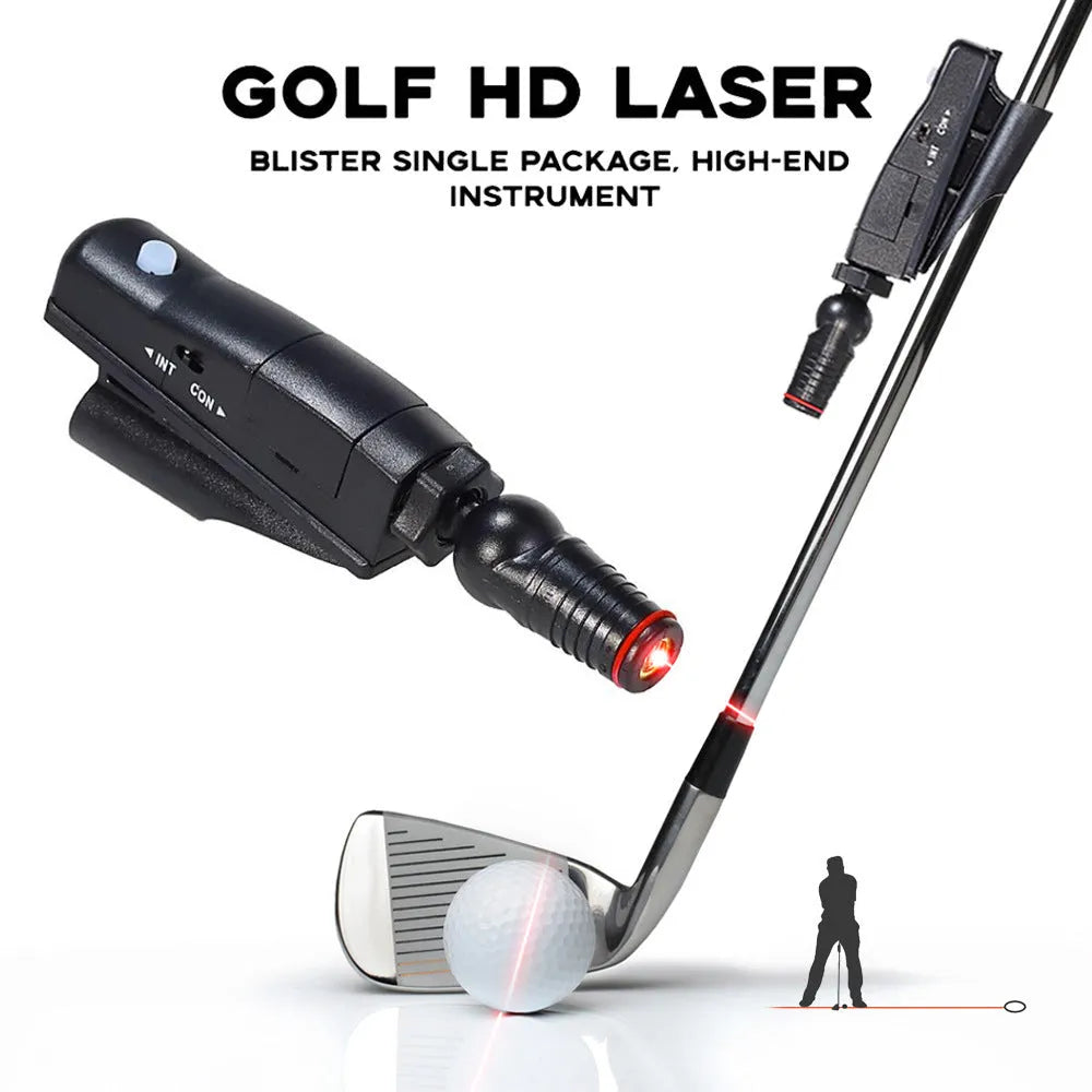 Black golf laser aiming instrument for putting alignment training