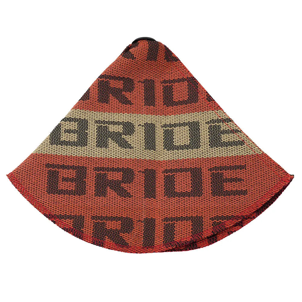 Canvas dust cover for racing seats shown in black, available in Bride flag and Recaro flag styles.