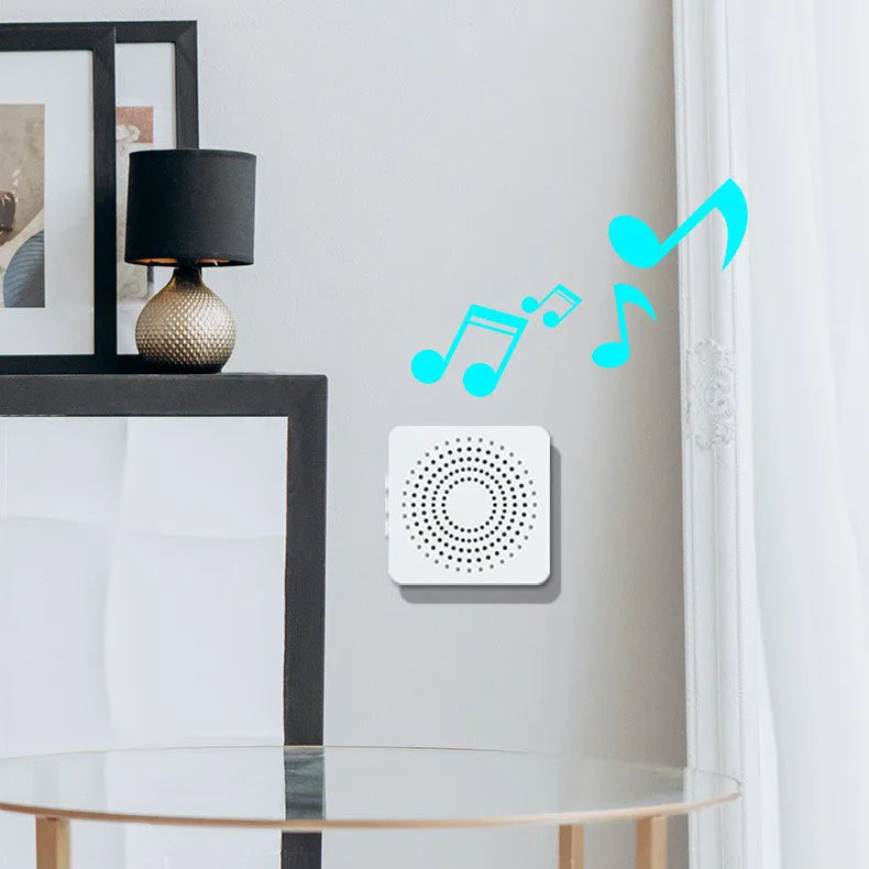 White ABS smart doorbell with VGA camera, 850nm infrared night vision, 2.4G WiFi and 1000mAh battery