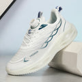 Breathable running shoes in sky blue with low-top design, round toe, and rubber sole