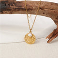 Retro geometric diamond-studded pendant necklace on a regular copper chain, electroplated finish, zircon stones, women's light luxury accessory