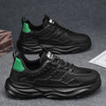 Men's white PU mesh casual trainers with round toe design for sports and leisure
