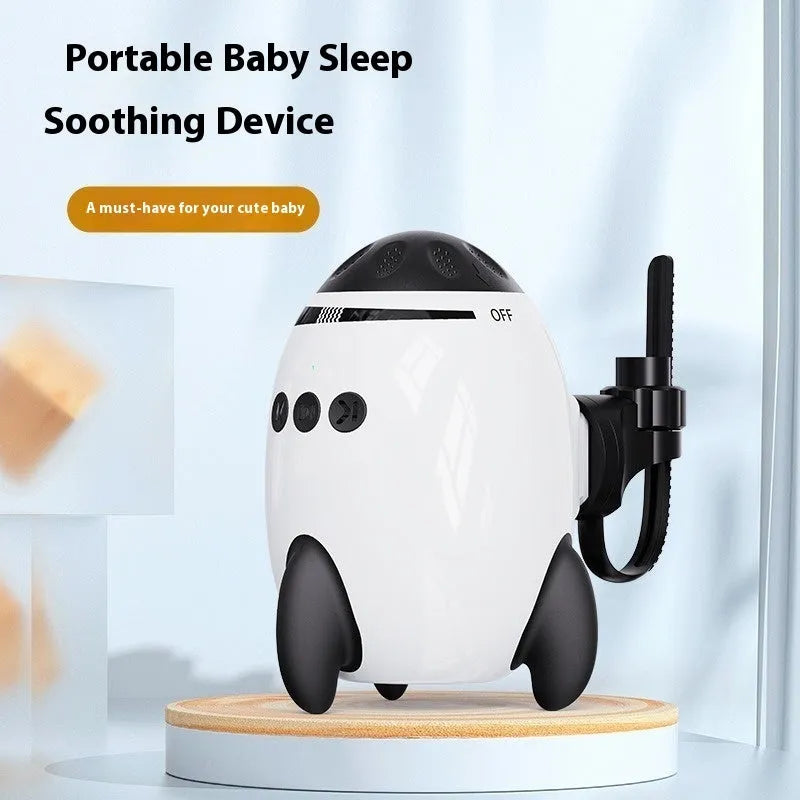 White ABS plastic baby stroller shaking device with Bluetooth and white noise functions