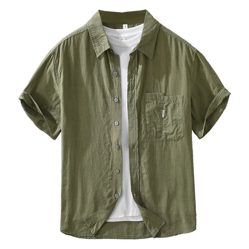Women's loose lyocell cardigan top in black, green and purple colours with short sleeves