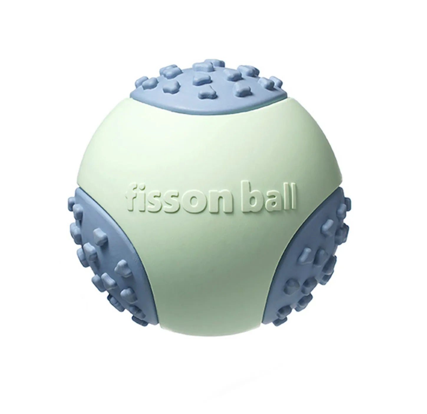 Green and pink 64mm rolling ball dog toys for small and medium breeds