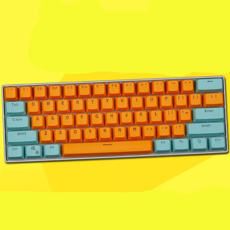 PBT transparent keycap set with two-shot injection legends, OEM height profile, matte finish for mechanical keyboard