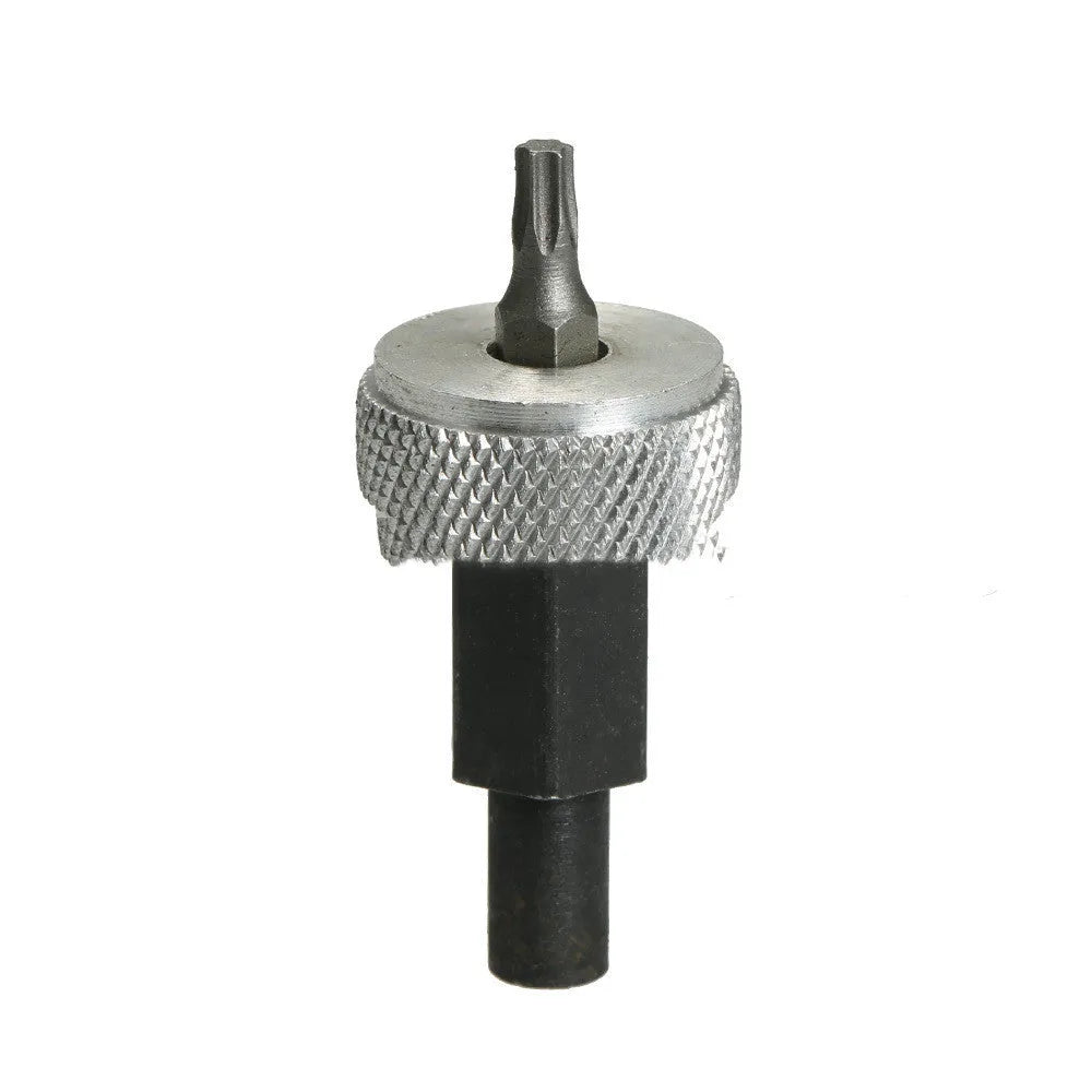 Heat-treated carbon steel ignition module wrench with knurled aluminium knobs on a 1/2" square handle