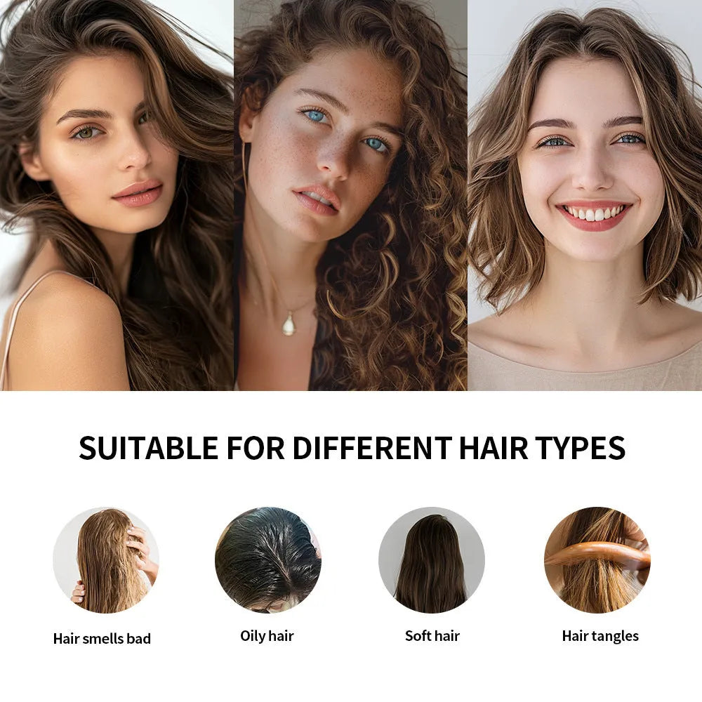 5g disposable dry shampoo powder sachet with sponge applicator and headband for oily hair refresh