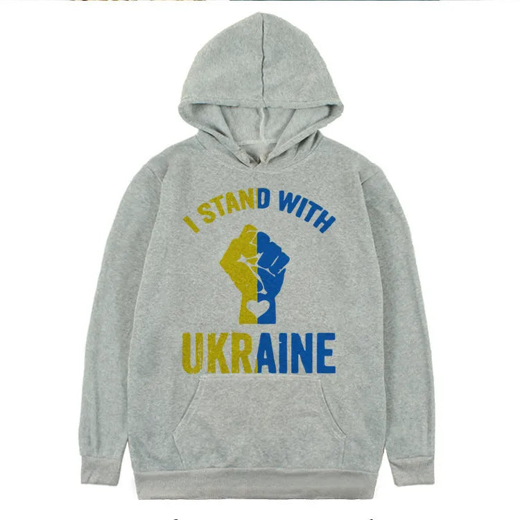 Printed polyester hoodie for men and women short sleeve round collar tide style in black