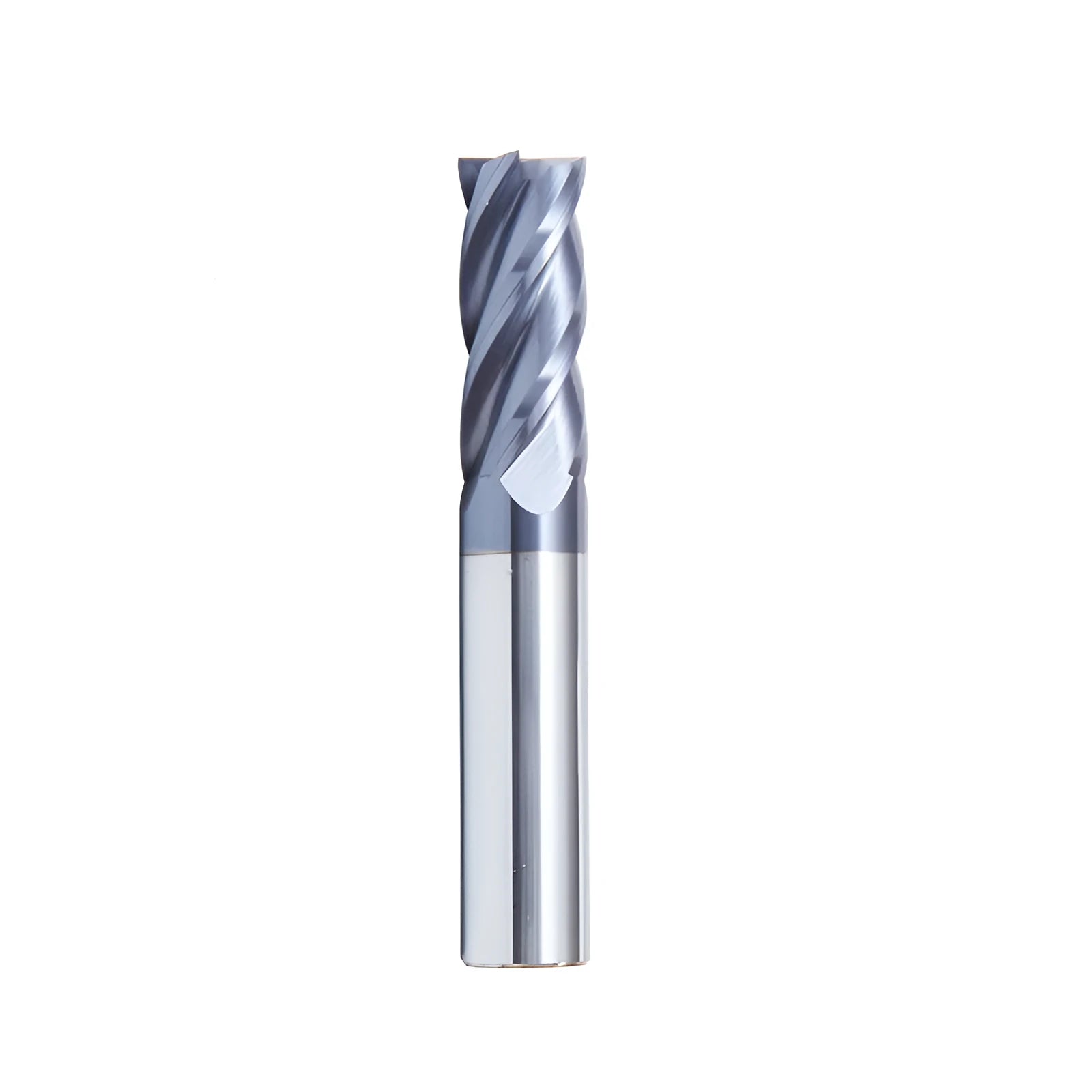 Carbide milling cutter with hard alloy construction showing straight shank design