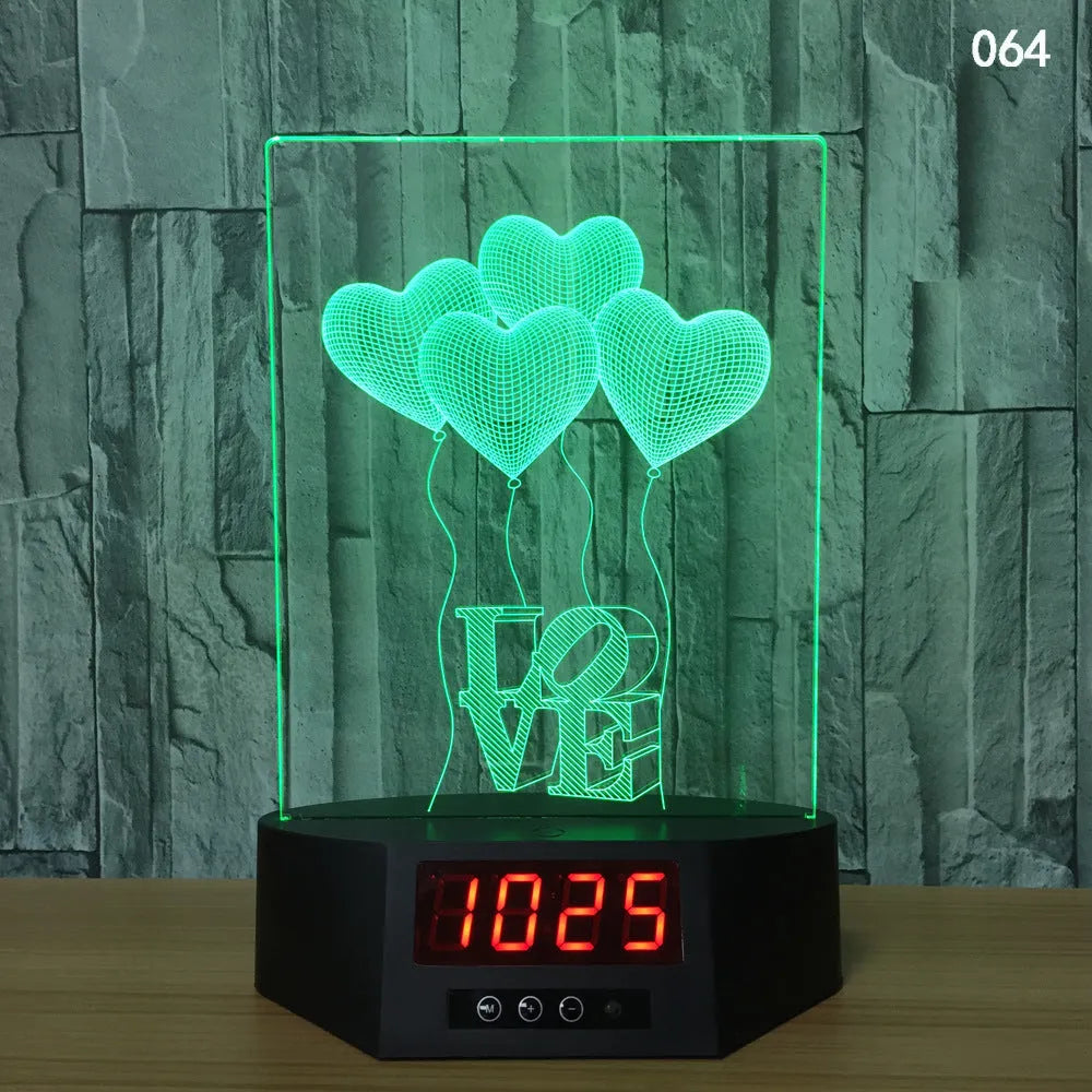 Dolphin-shaped 3D night light table lamp with wireless charging pad and remote control on wooden surface
