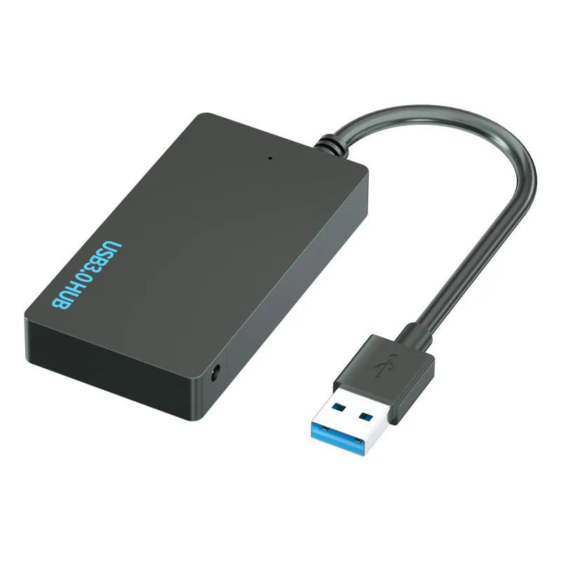 Type-C USB hub extender with 4 ports and 20cm cable in blister packaging