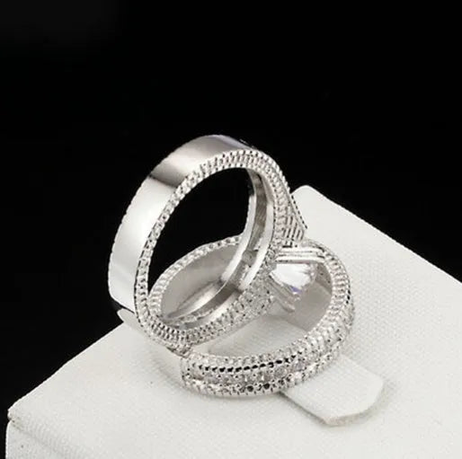 Diamond engagement ring set in European and American style, available in sizes 6 to 10.