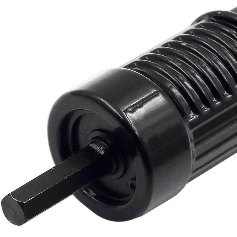 Black metal electric drill rivet gun tool with alloy steel forged head, 173mm length