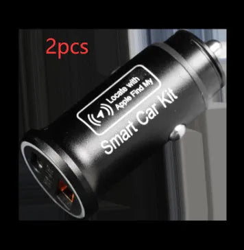 Black OBD-II port GPS car tracker with connector for plug-in vehicle location monitoring