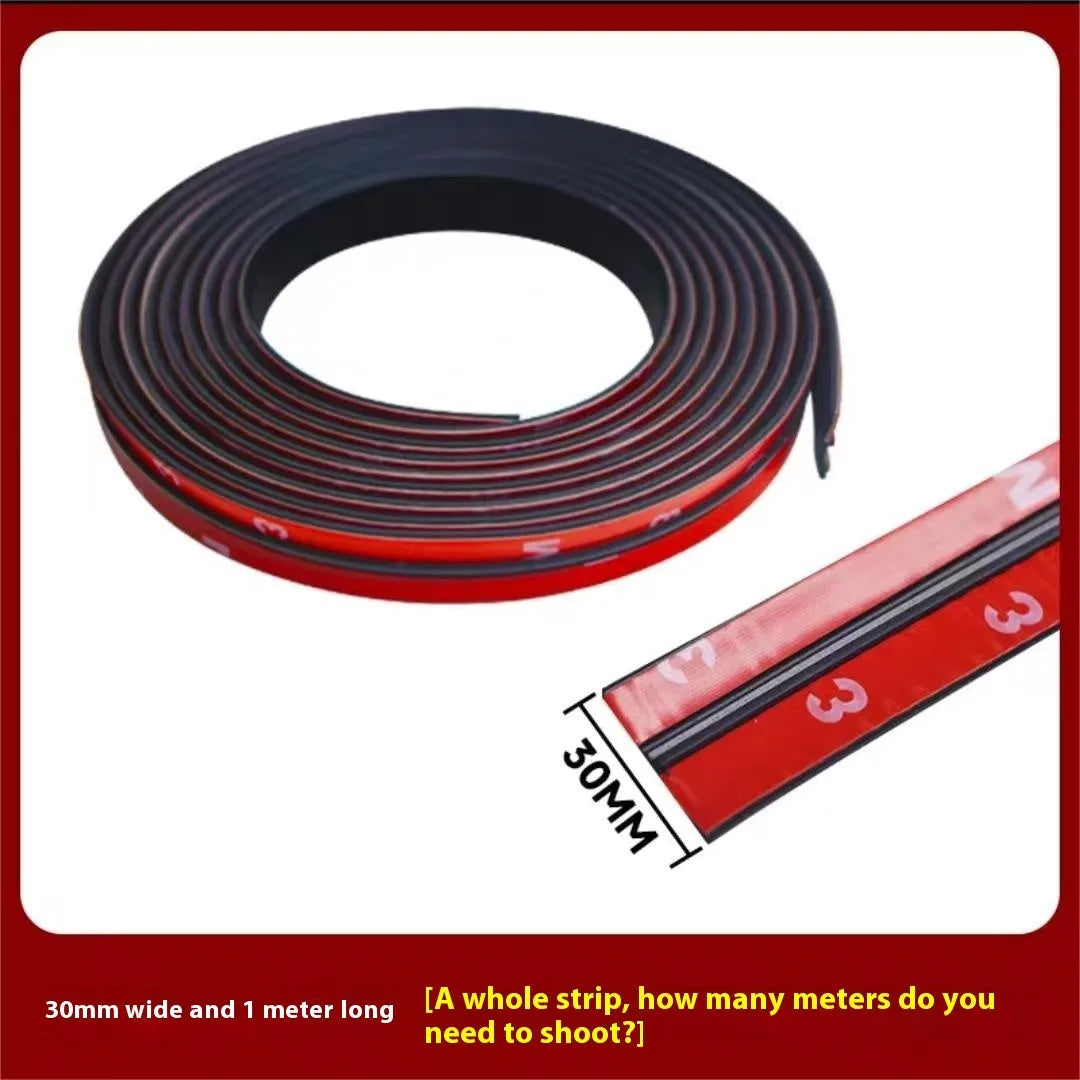 T-shaped rubber sealing strip for car windshield and tailgate gap sound deadening, 14mm 19mm 30mm widths