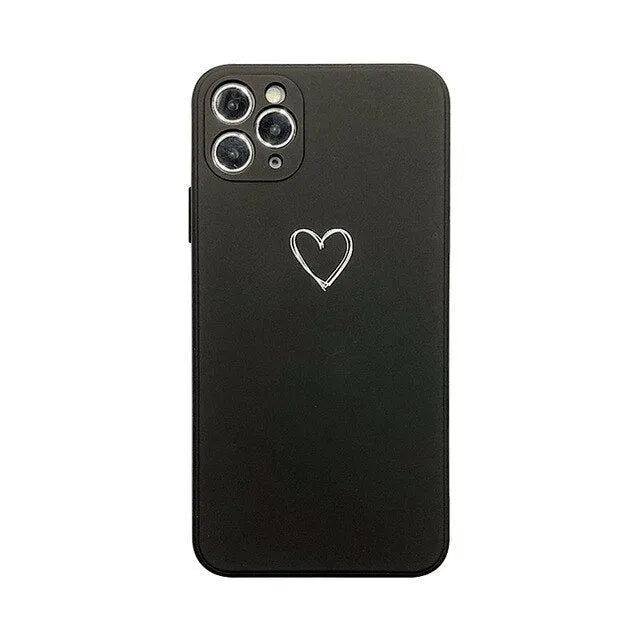 Silicone TPU phone case for Apple iPhone in solid colour options on a white background.