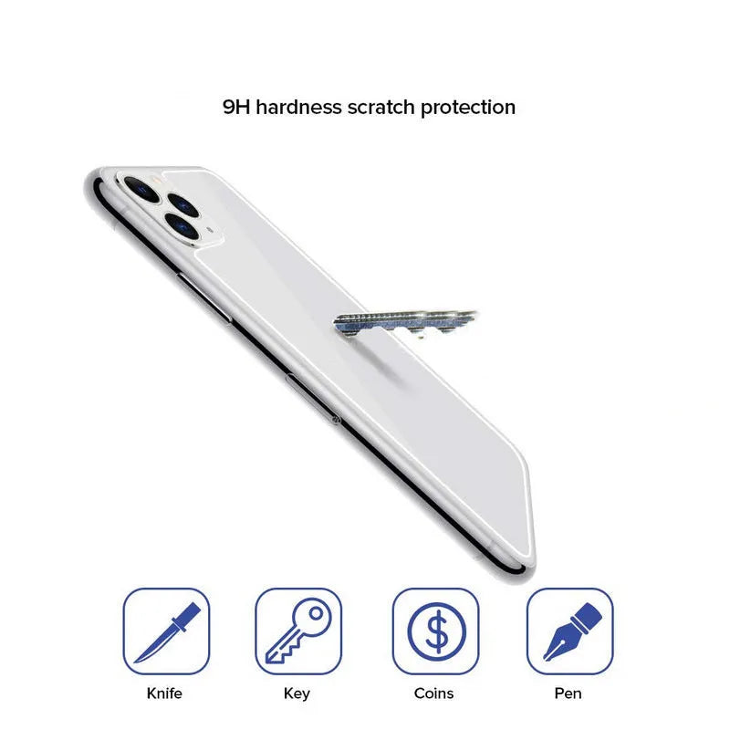 White tempered glass screen protector with 0.26mm arc edge for iPhone 11, XR, XS models