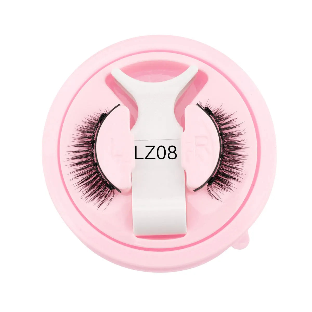 Set of reusable waterproof false eyelashes in five natural artificial fibre styles.
