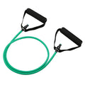 Adjustable TPE chest expander in five colours: yellow, green, red, blue, and black, each representing a different resistance weight.