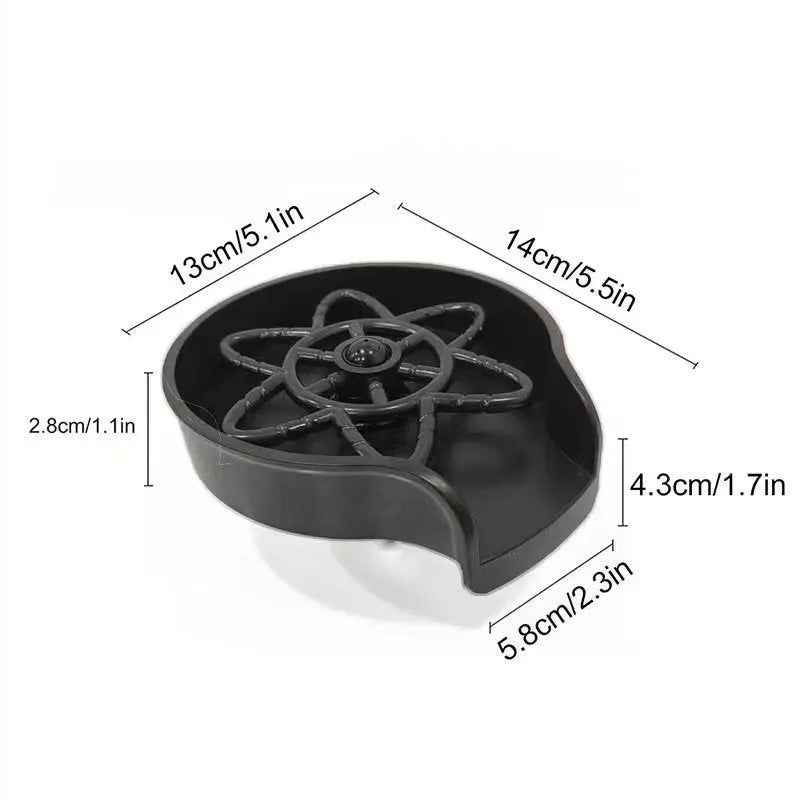 Black plastic household press type high pressure automatic cup washer
