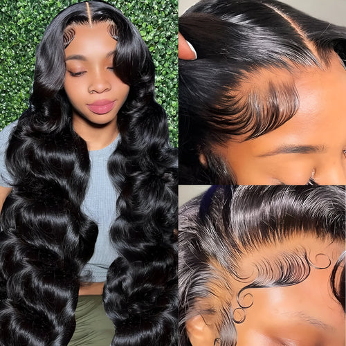 Black synthetic full-head wig with medium-length curly waves, shown on mannequin head