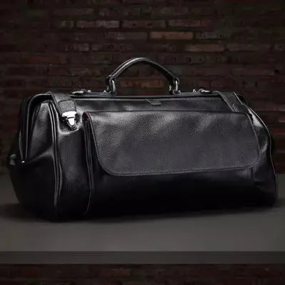Genuine leather business travel bag Italian crocodile leather 19 inch brown colour