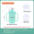 Adult bed care drinking cup with lid and handle, shown in various designs including oblique mouth choke proof cup.