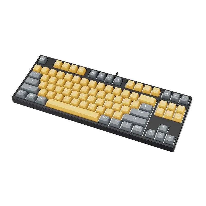 87-key wired mechanical keyboard with two-colour backlighting and hot-swappable switches