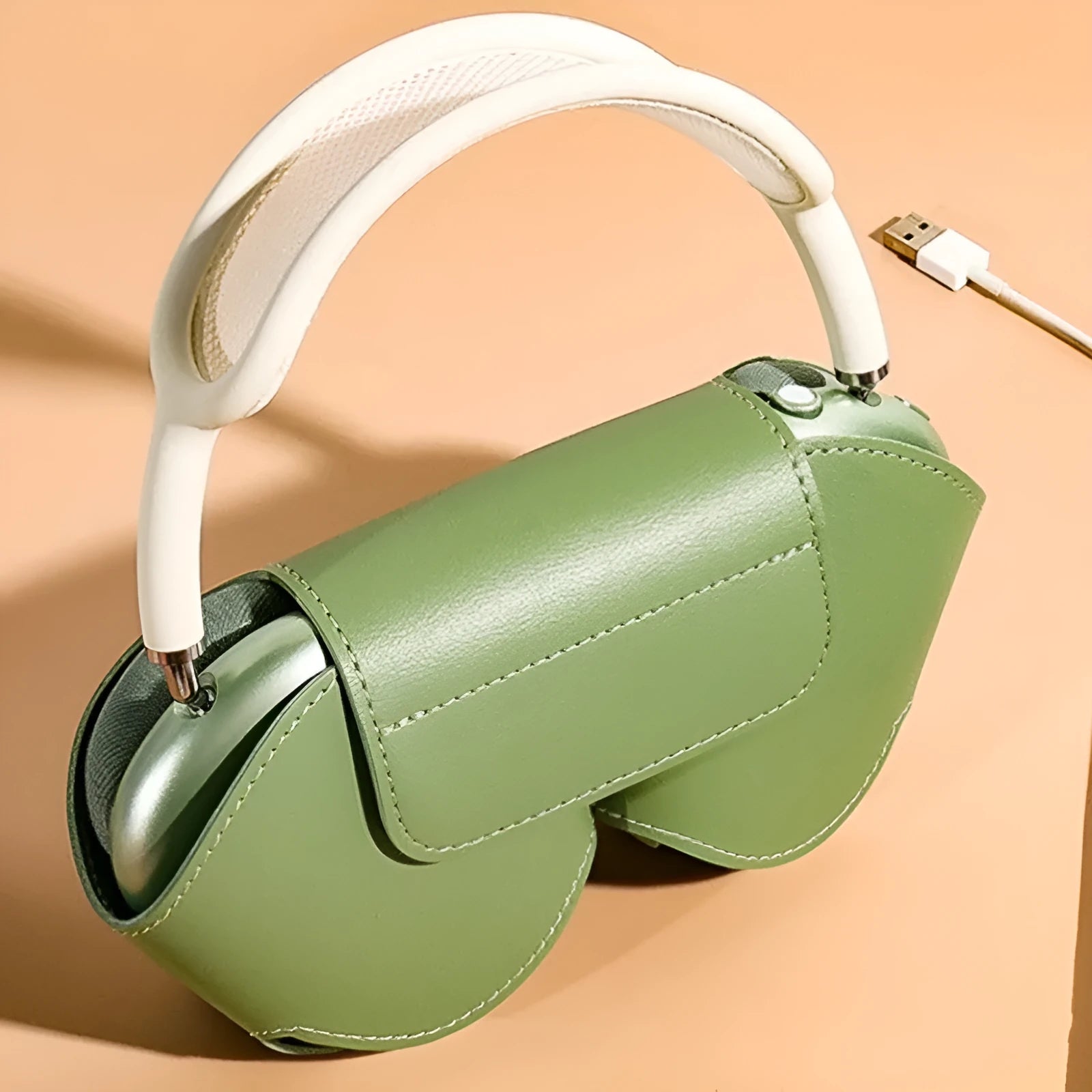 PU leather protective case for AirPods Max headphones in multiple colour options
