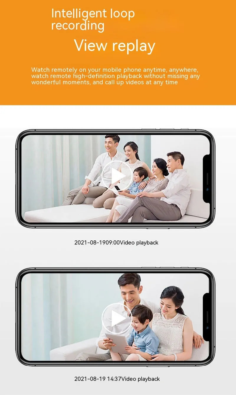 Wireless bulb security camera showing 5cm by 12cm dimensions with lamp holder fitting