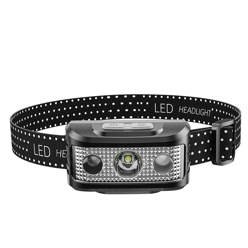 Special fishing charging headlamp with super bright LED, ABS housing, USB rechargeable, 450mAh battery, compact 5.6x3x2.5cm