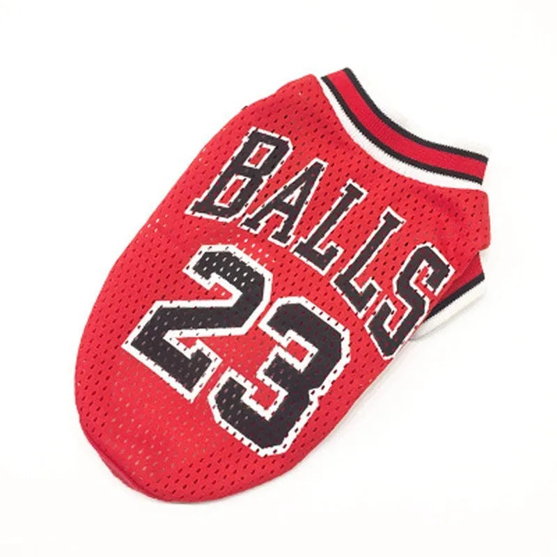 Black and red casual polyester dog sweatshirt vest for sizes S M L XL XXL.